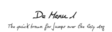 De Manu 1 by Manuel Lage — Script Handwritten Font — thumbnail 1