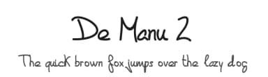 De Manu 2 by Manuel Lage — Script Handwritten Font — thumbnail 1