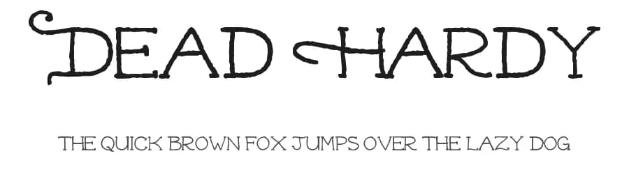 Dead Hardy by Dirt2.com - SickCapital — Script Handwritten Font