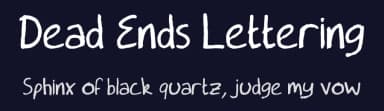 Dead Ends Lettering by Cos Ryan — Script Handwritten Font — thumbnail 2