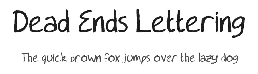 Dead Ends Lettering by Cos Ryan — Script Handwritten Font