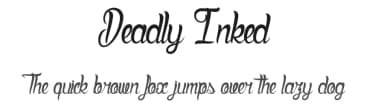 Deadly Inked by dcoxy - Greg Medina — Script Handwritten Font — thumbnail 1