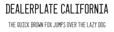 Dealerplate California by Typodermic Fonts — Sans Serif Font — thumbnail 1