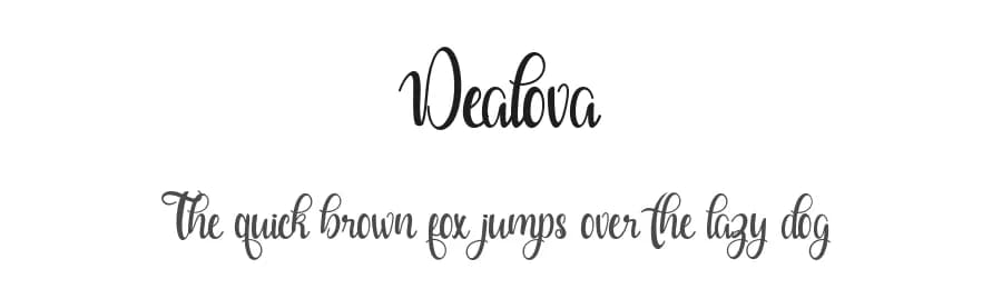 Dealova by Zulfikar Ali — Script Handwritten Font