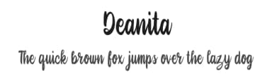 Deanita by Forberas Club — Script Handwritten Font — thumbnail 1