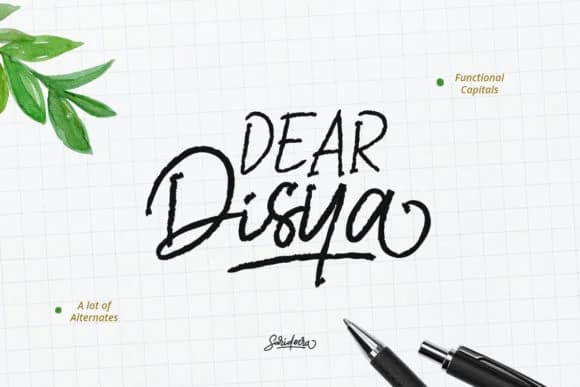 Dear Disya Font by saridezra — Script Handwritten Font