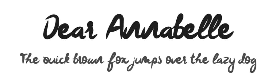 Dear Annabelle by Zansari — Script Handwritten Font