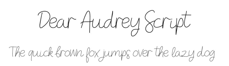 Dear Audrey Script by peterdraw — Script Handwritten Font