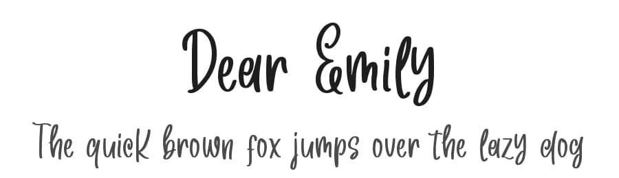 Dear Emily by DM Letter Studio - Dimas Prasetyo — Script Handwritten Font
