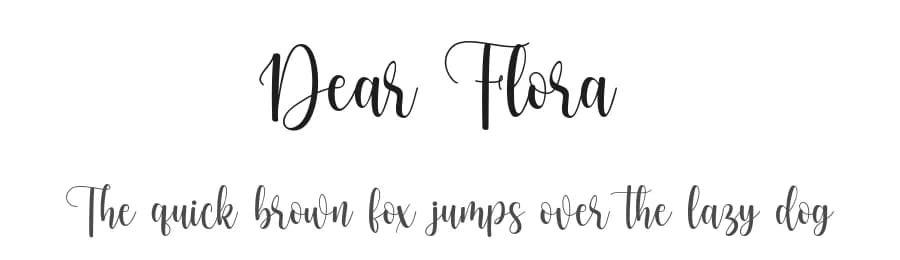 Dear Flora by Letternun — Script Handwritten Font