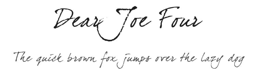 Dear Joe Four by JOEBOB graphics — Script Handwritten Font
