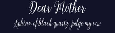 Dear Mother by Rama type — Script Handwritten Font — thumbnail 2