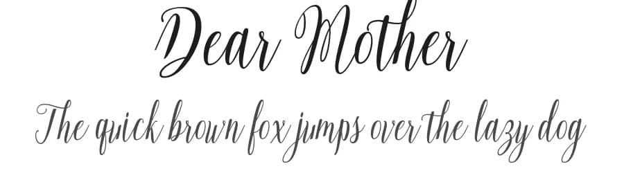 Dear Mother by Rama type — Script Handwritten Font