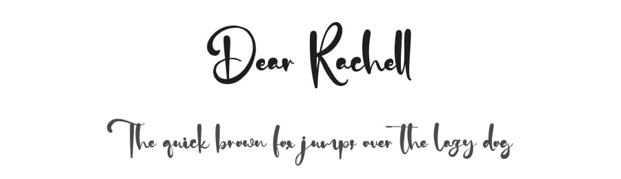 Dear Rachell by Staircase Studio — Script Handwritten Font