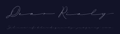Dear Rialy by Ali Hamidi — Script Handwritten Font — thumbnail 2