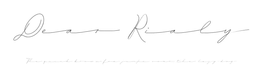 Dear Rialy by Ali Hamidi — Script Handwritten Font