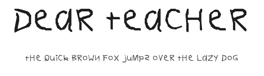 Dear Teacher — Script Handwritten Font