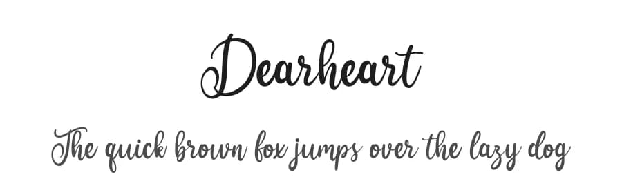 Dearheart by Hugefonts — Script Handwritten Font