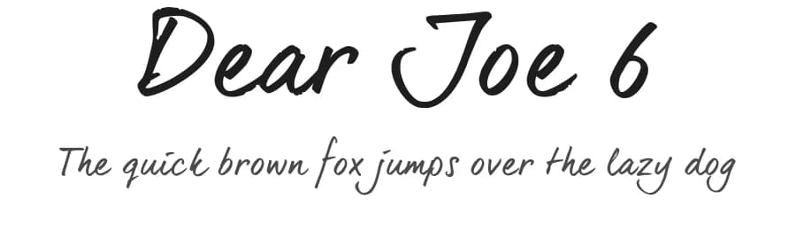Dear Joe 6 by JOEBOB graphics — Script Handwritten Font