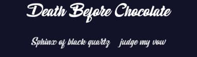 Death Before Chocolate by Billy Argel Fonts ® — Script Handwritten Font — thumbnail 2