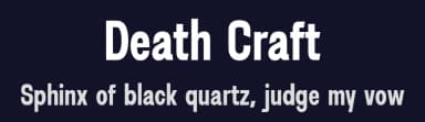 Death Craft by Typesee Type Foundry — Sans Serif Font — thumbnail 2