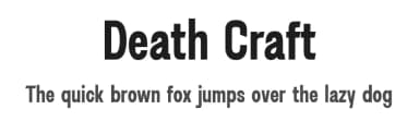 Death Craft by Typesee Type Foundry — Sans Serif Font — thumbnail 1
