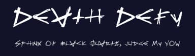 Death Defy by Zack Ring — Script Handwritten Font — thumbnail 2