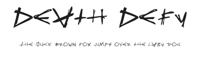 Death Defy by Zack Ring — Script Handwritten Font