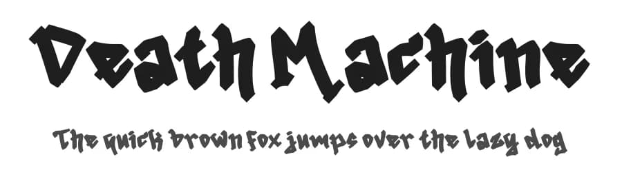 Death Machine by Yoga Letter — Script Handwritten Font