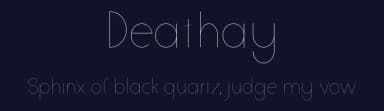 Deathay by Raafi Hilmi — Sans Serif Font — thumbnail 2