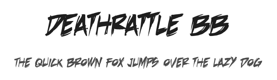 DeathRattle BB by Blambot — Script Handwritten Font — preview 1