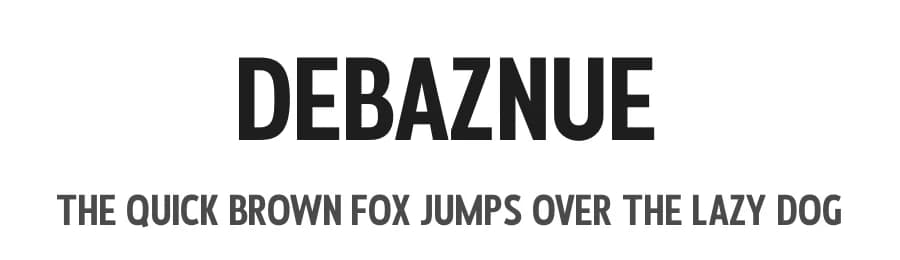 Debaznue by Kong Font — Sans Serif Font
