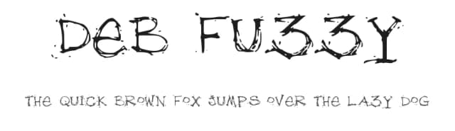 Deb Fuzzy by Deb Kerkhof — Script Handwritten Font