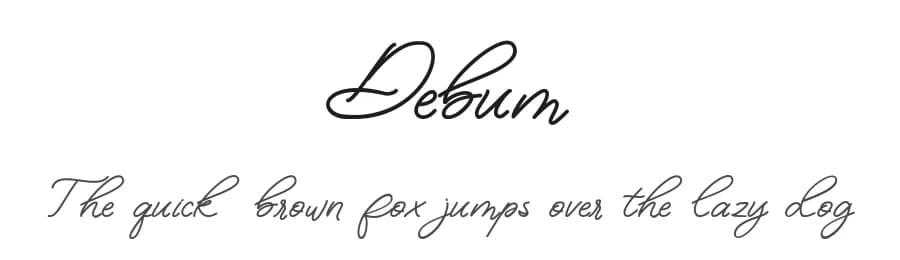 Debum by Aglap — Script Handwritten Font