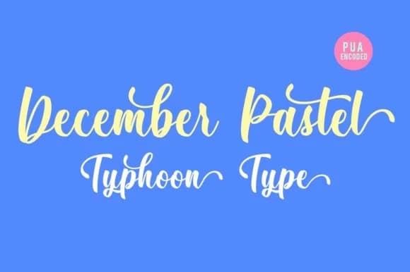 December Pastel Font by Typhoon Type™ — Script Handwritten Font