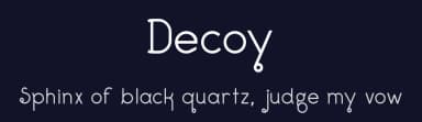 Decoy by Dean M Creative — Sans Serif Font — thumbnail 2