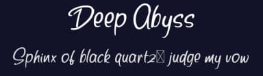 Deep Abyss by Id: #1146462 — Script Handwritten Font — thumbnail 2
