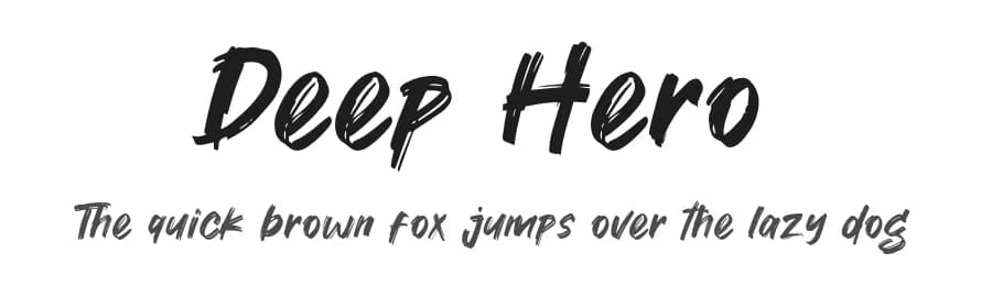 Deep Hero by Khurasan — Script Handwritten Font