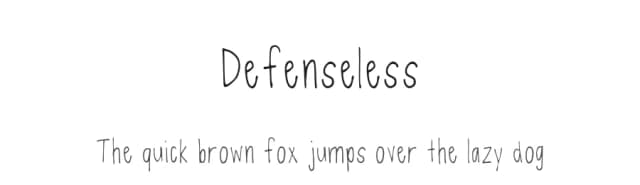Defenseless by Kylie Morris — Script Handwritten Font
