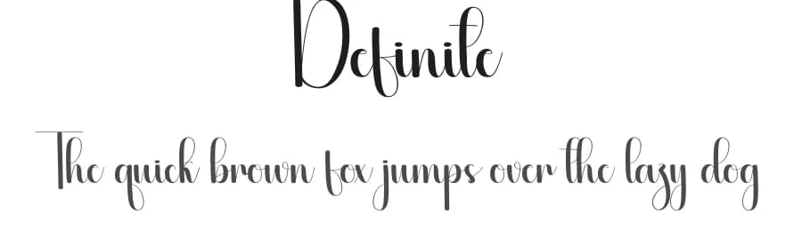 Definite by Scratchones — Script Handwritten Font