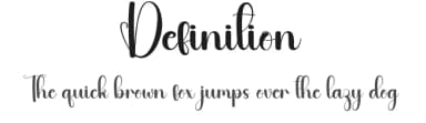 Definition by Andi Moz — Script Handwritten Font — thumbnail 1