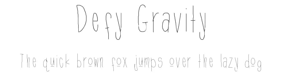 Defy Gravity by Holly Trimmer — Script Handwritten Font