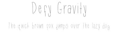 Defy Gravity by Holly Trimmer — Script Handwritten Font — thumbnail 1