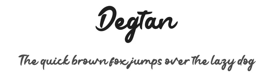 Degtan by twinletter — Script Handwritten Font