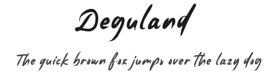 Deguland by Namara Creative — Script Handwritten Font