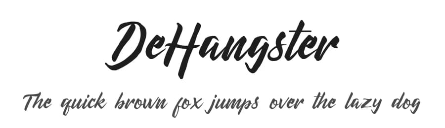 DeHangster by QueenType — Script Handwritten Font