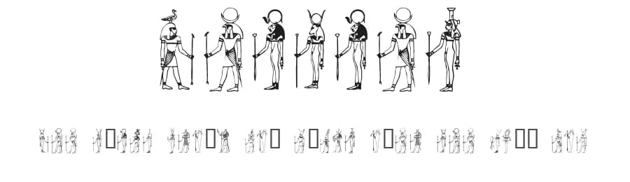 Deities by Shrine Of Isis Font Foudry — Dingbats Font