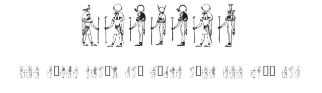 Deities by Shrine Of Isis Font Foudry — Dingbats Font