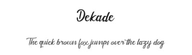 Dekade by Eldertype Studio — Script Handwritten Font — thumbnail 1