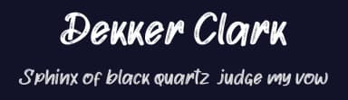 Dekker Clark by LetterStock Std — Script Handwritten Font — thumbnail 2